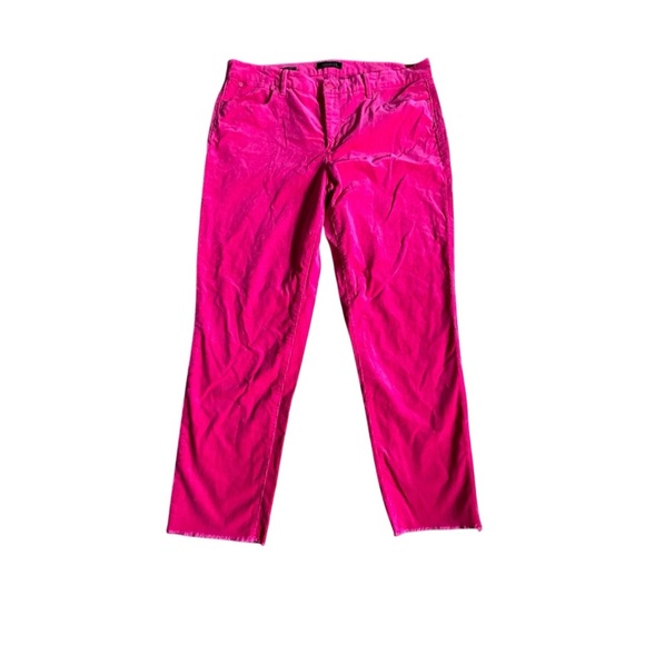 Talbots High Rise Vibrant Pink Corduroy The Skinny Five Pocket Pants Womens 12 - Picture 1 of 6